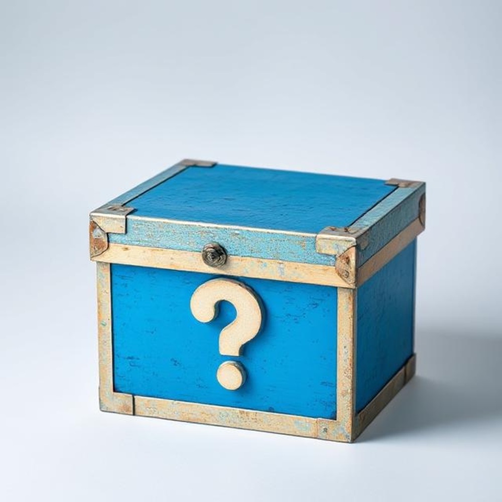 Blue and Tan Decorative Box